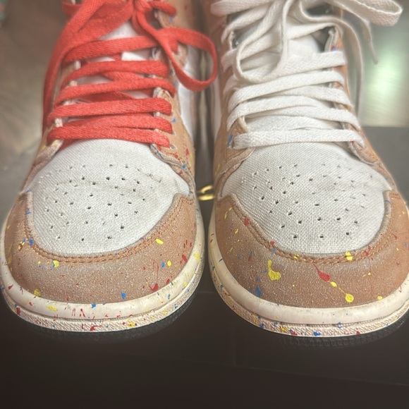 JORDAN 1 MID SE 'BRUSHSTROKE PAINT SPLATTER - Men's 8 - Picture 6 of 13